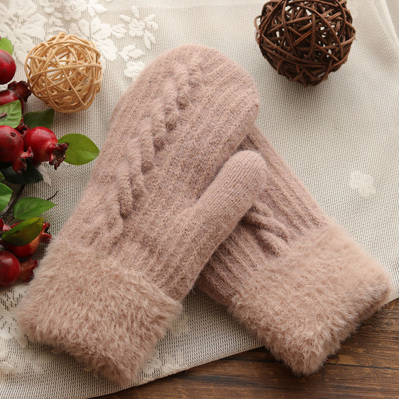 Women's Winter Warm And Cute Riding Gloves With Velvet