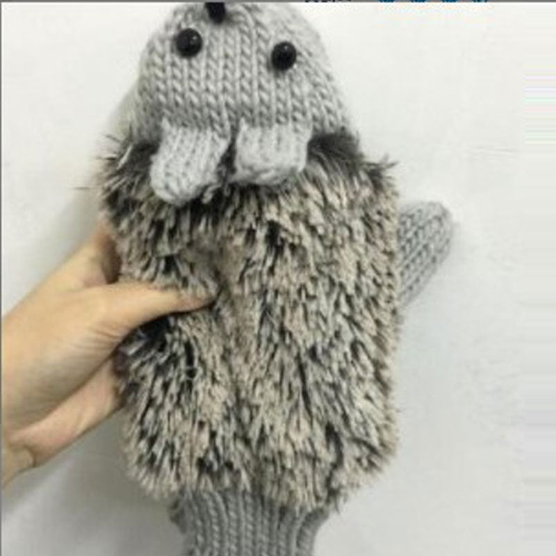 Cartoon hedgehog gloves