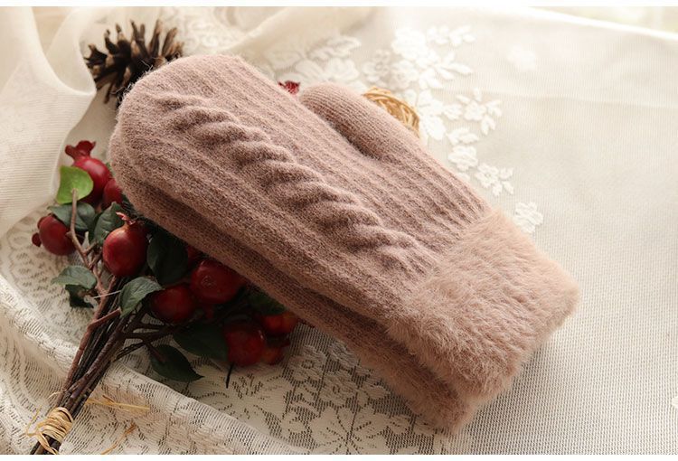 Women's Winter Warm And Cute Riding Gloves With Velvet