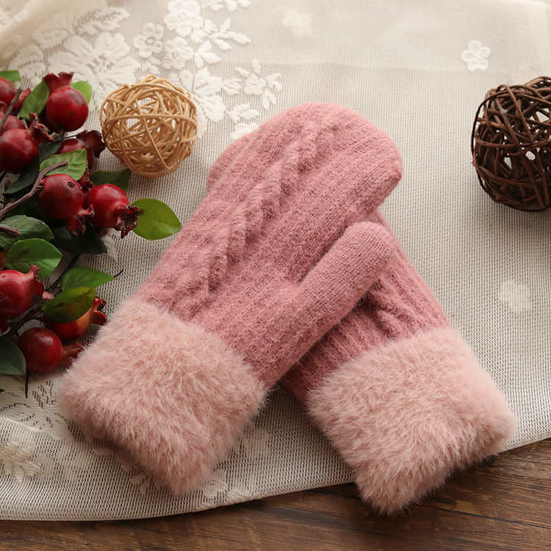 Women's Winter Warm And Cute Riding Gloves With Velvet