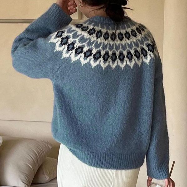 Casual Crew Neck Versatile Knitted Sweater HEHB6ATFHH