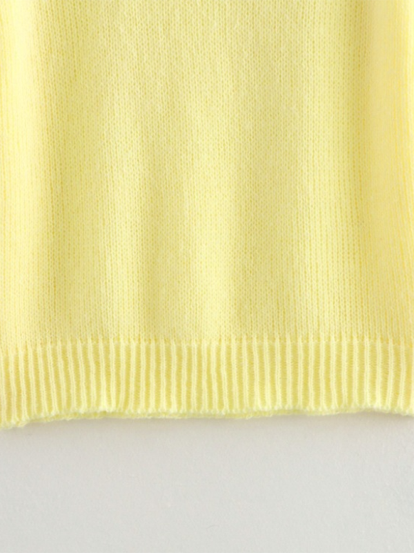 Yellow Knit Sweater Vest