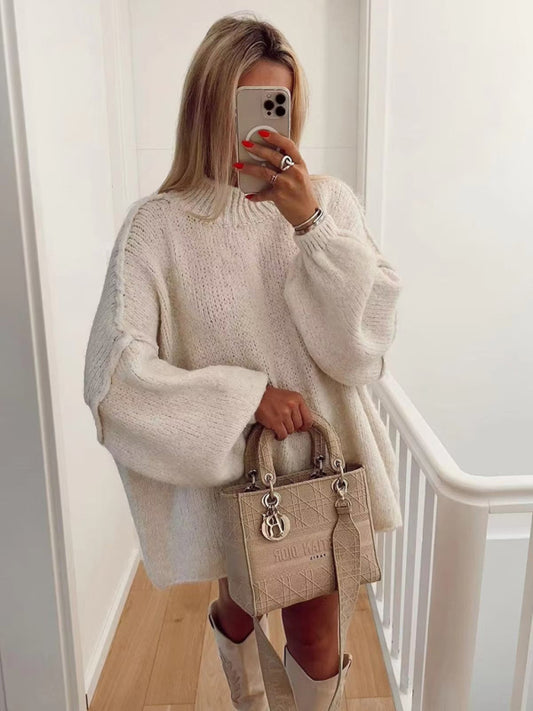 Fashion Loose Casual Knitted Pullover Sweater