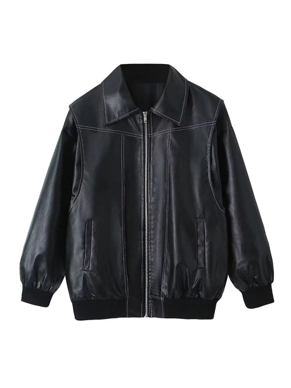 Vintage Leather Motorcycle Jacket