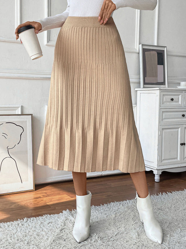 New Pleated Knit Skirt